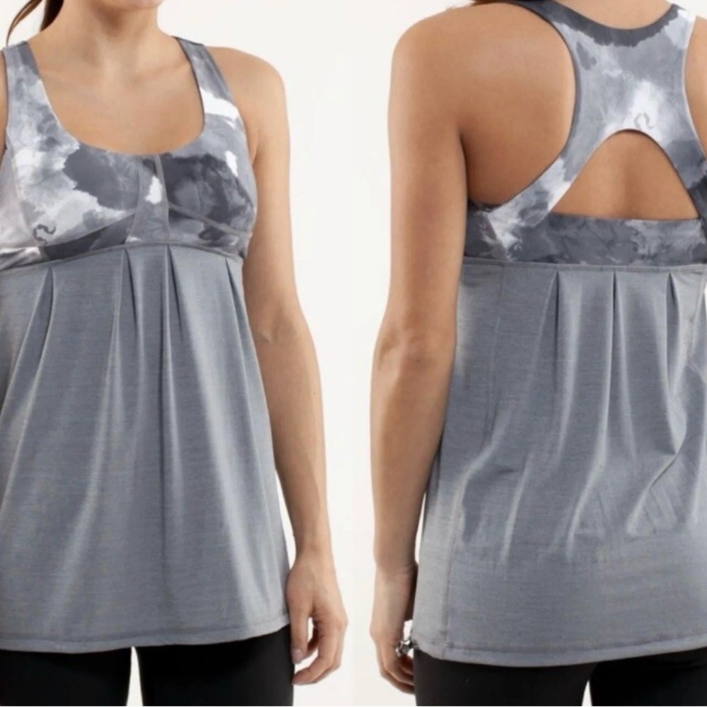 Lululemon Athletica Gray and Black Tank Top